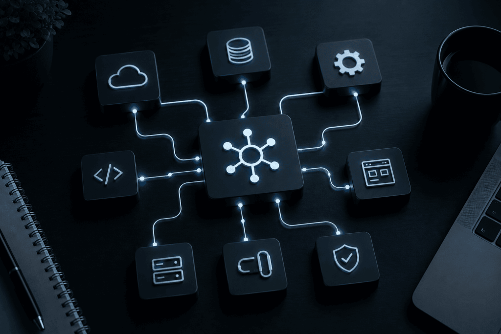 Integración de Sistemas
Conectamos sistemas y aseguramos el flujo de información