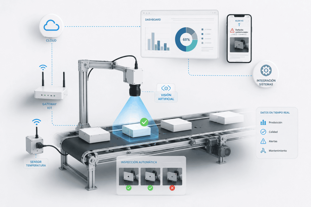 Visión Artificial e IOT
Monitoreamos, inspeccionamos y obtenemos visibilidad en tiempo real.